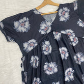Feeding Frock Alia Cut, Free Size, Ankle Length, Tie-Up, Puff Sleeve Sleepwear in Softest Cotton Fabric (Bra Size 34"-38" | 50”-52″ length)